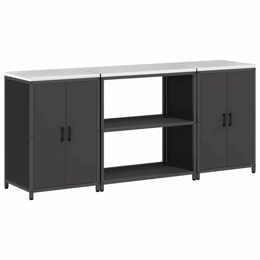 Ensemble de rangement cuisine HATTEM 3 pcs Noir - 2