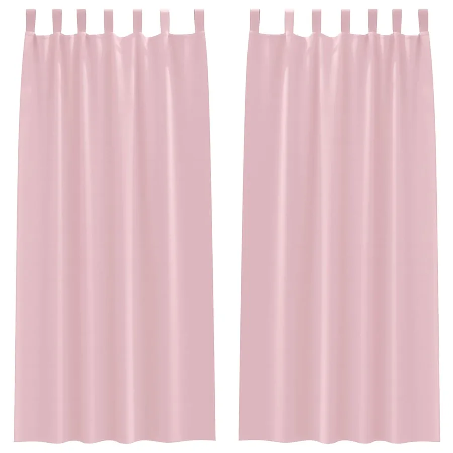 Rideaux occultants avec anneaux 2 pcs Rose bébé 245 x 140 cm - 2