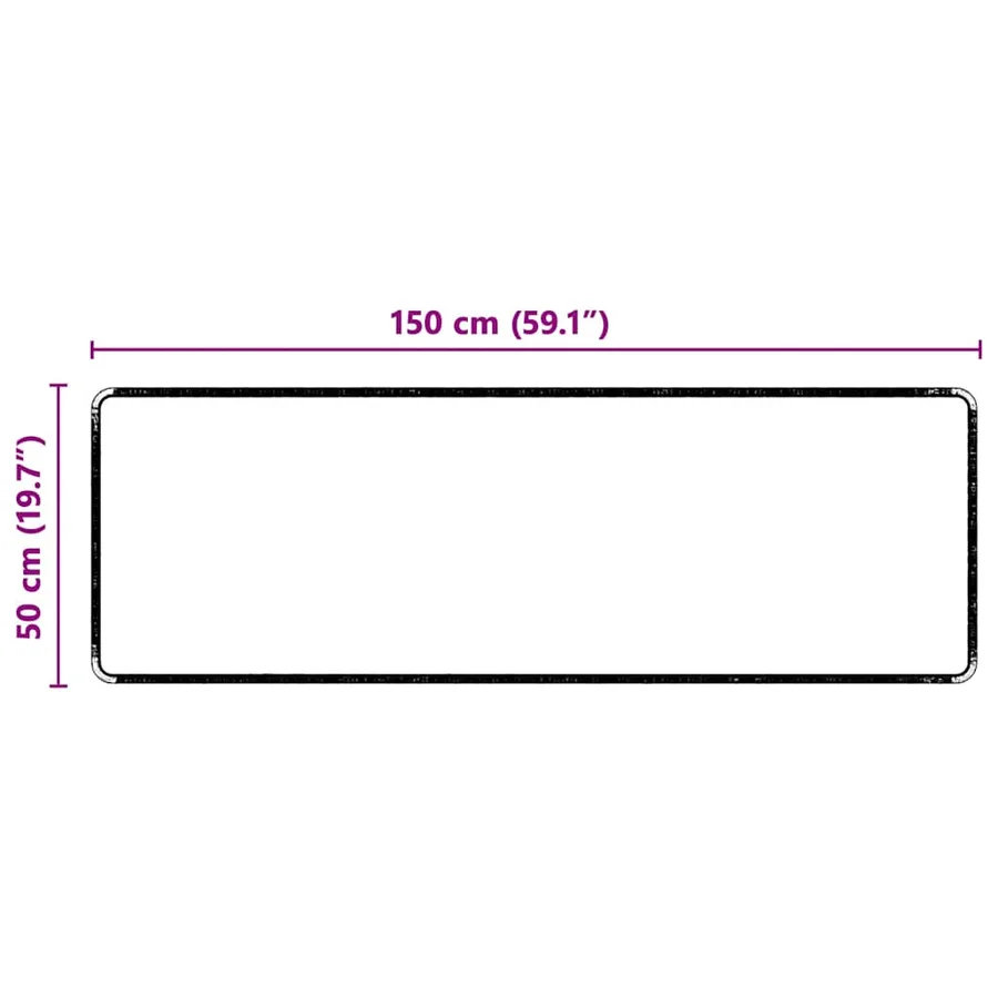 Tapis Couloir Noir 50 x 150 cm - 8