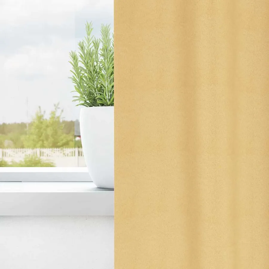 Rideaux occultants avec anneaux 2 pcs Beige 260 x 140 cm - 3
