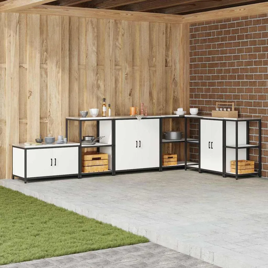 Rangement de cuisine HATTEM Blanc 60 x 50 x 92 cm Acier