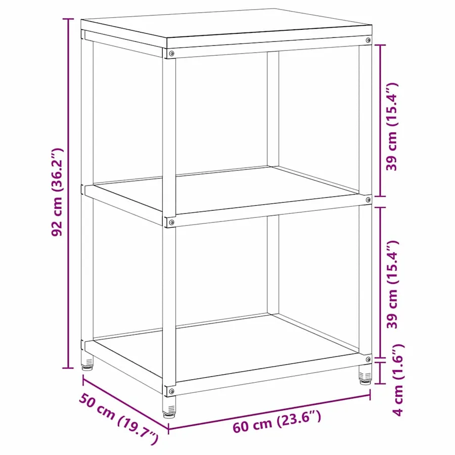 Rangement de cuisine HATTEM Blanc 60 x 50 x 92 cm Acier - 13