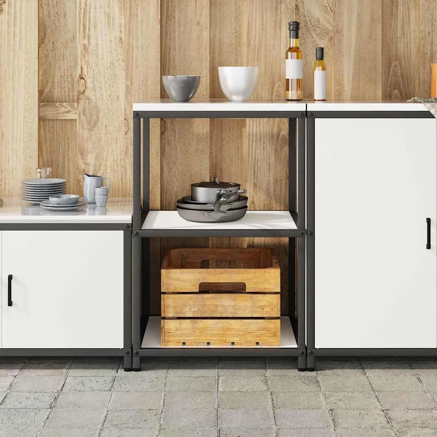 Rangement de cuisine HATTEM Blanc 60 x 50 x 92 cm Acier - 4