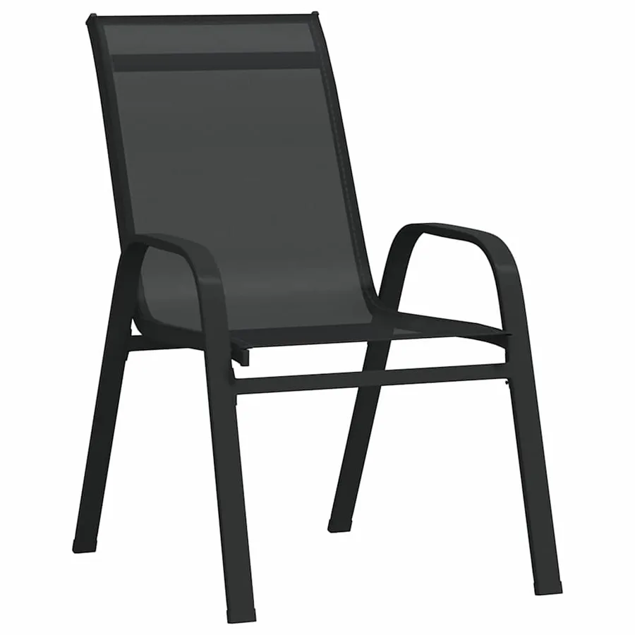 Ensemble de salle à manger pour jardin 5 pcs Noir - 6