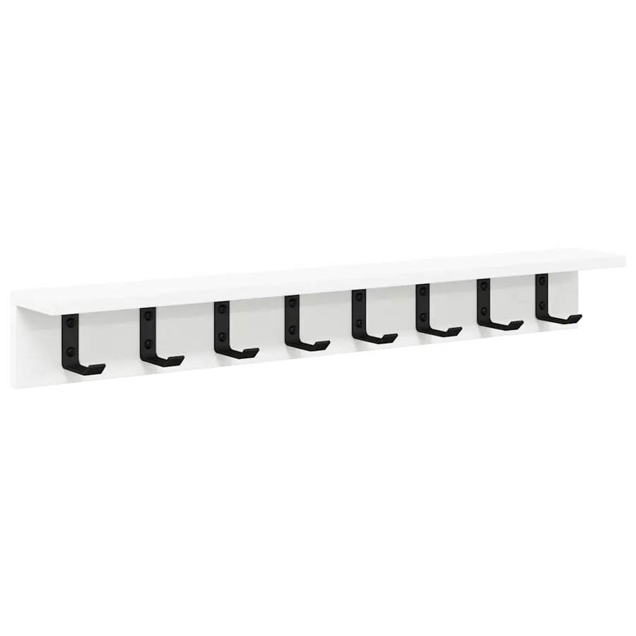 Porte-manteau mural Blanc 80 x 10,5 x 10,5 cm Bois d'ingénierie - 2