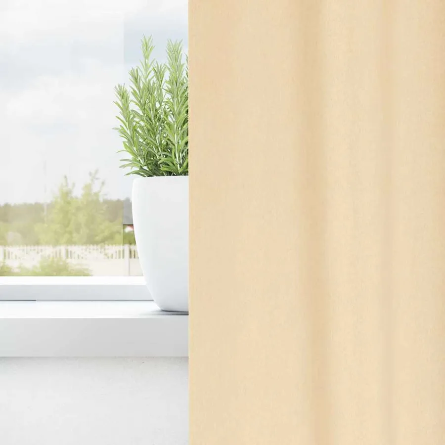 Rideaux occultants avec anneaux 2 pcs Crème 260 x 140 cm - 3