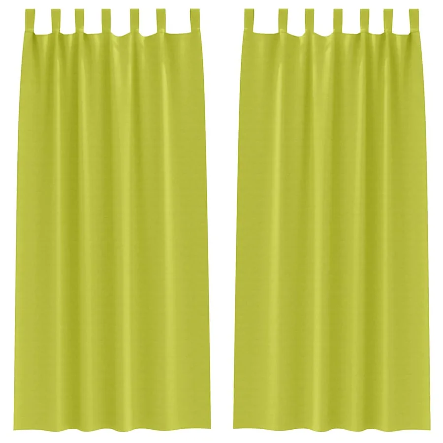Rideaux occultants avec anneaux 2 pcs Vert 260 x 140 cm - 2