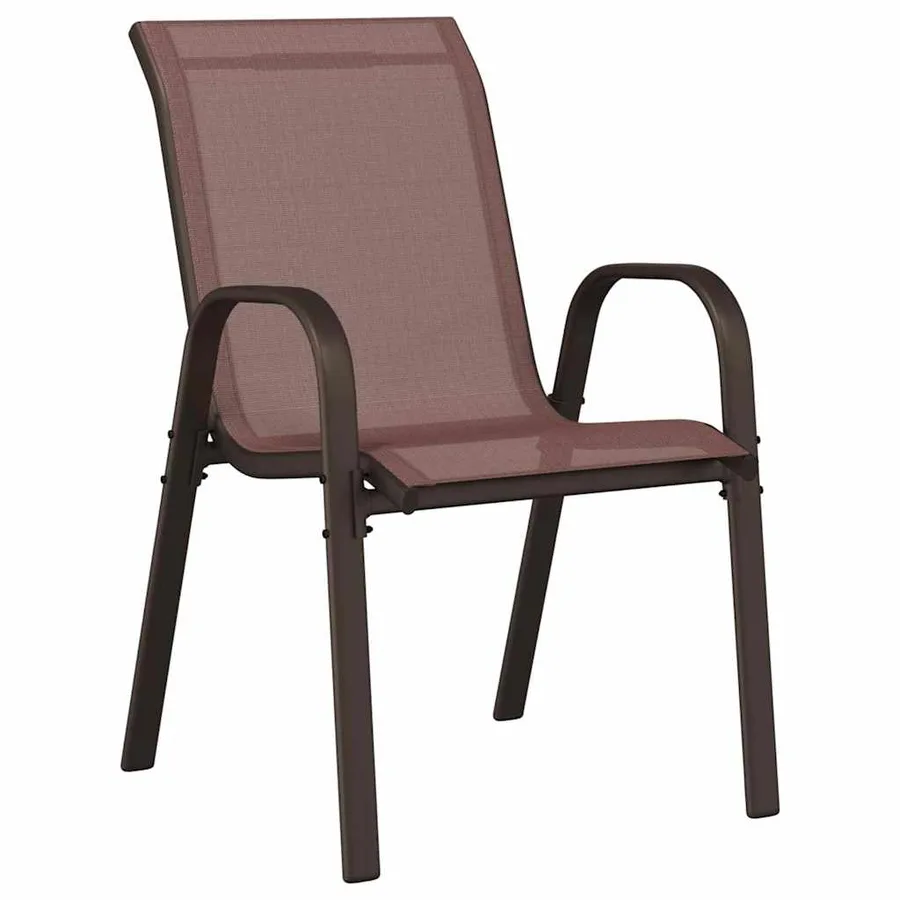 Ensemble bistro de jardin 3 pcs Marron Acier - 5