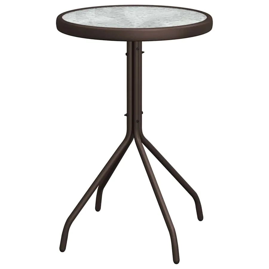 Ensemble bistro de jardin 3 pcs Marron Acier - 6