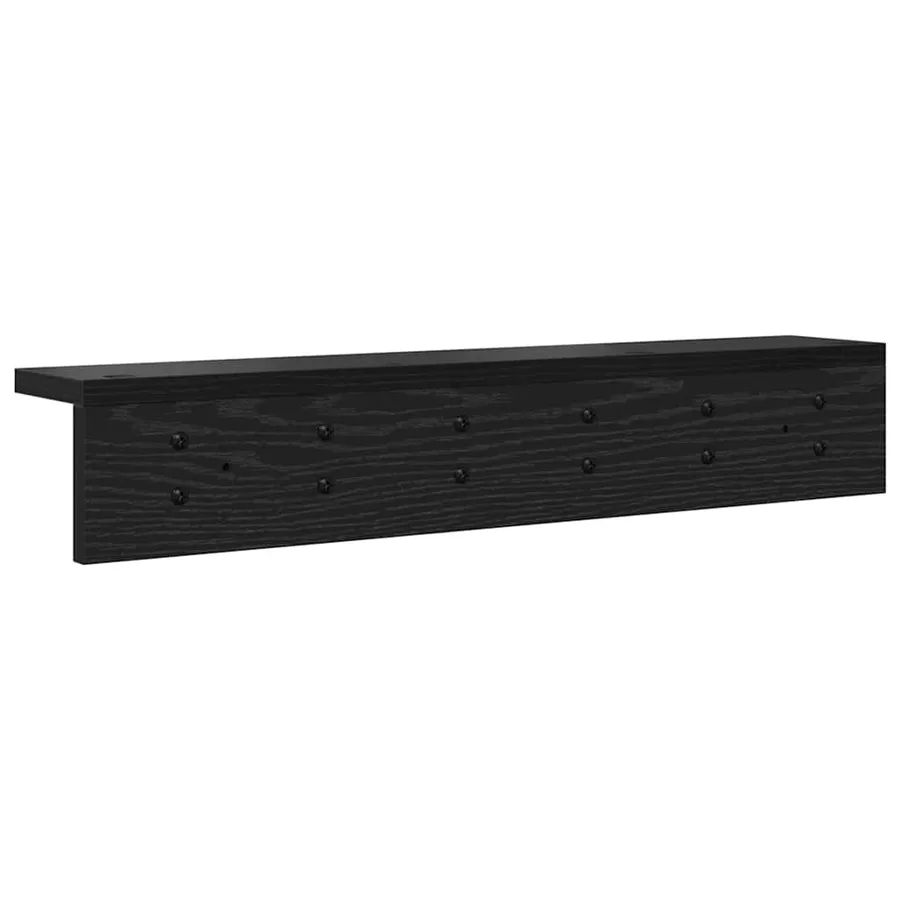 Porte-manteau mural Chêne noir 60 x 10,5 x 10,5 cm - 7