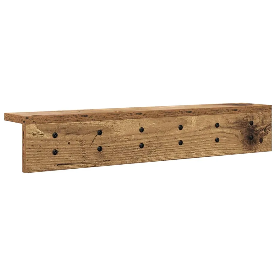 Porte-manteau mural Bois ancien 60 x 10,5 x 10,5 cm - 7
