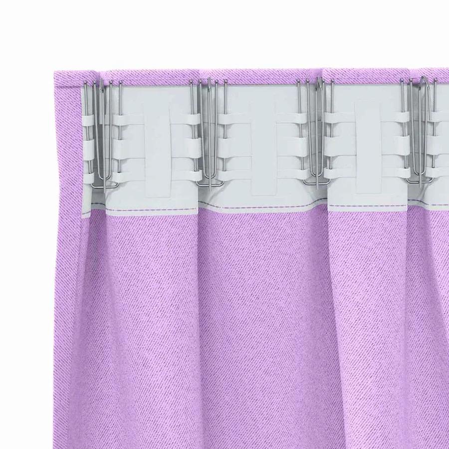 Rideaux occultants avec anneaux 2 pcs Violet 245 x 140 cm - 5