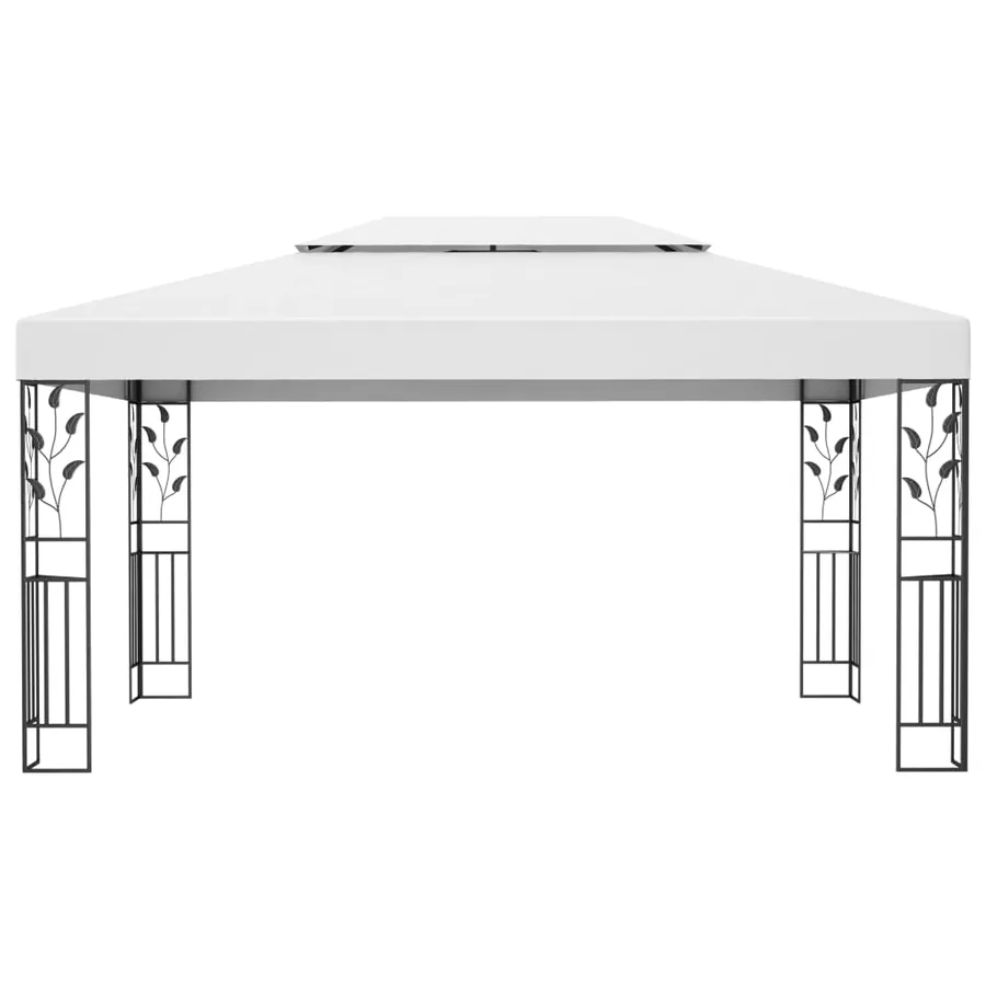 Tonnelle avec double toit 3x4 m Blanc - 3