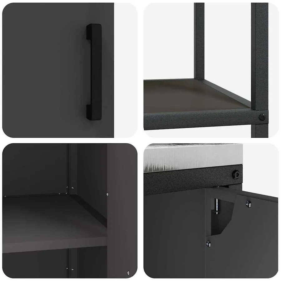 Ensemble de rangement cuisine HATTEM 2 pcs Noir - 12