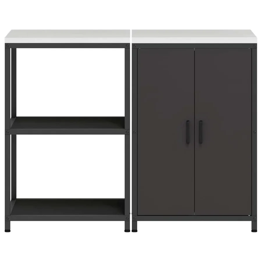 Ensemble de rangement cuisine HATTEM 2 pcs Noir - 9