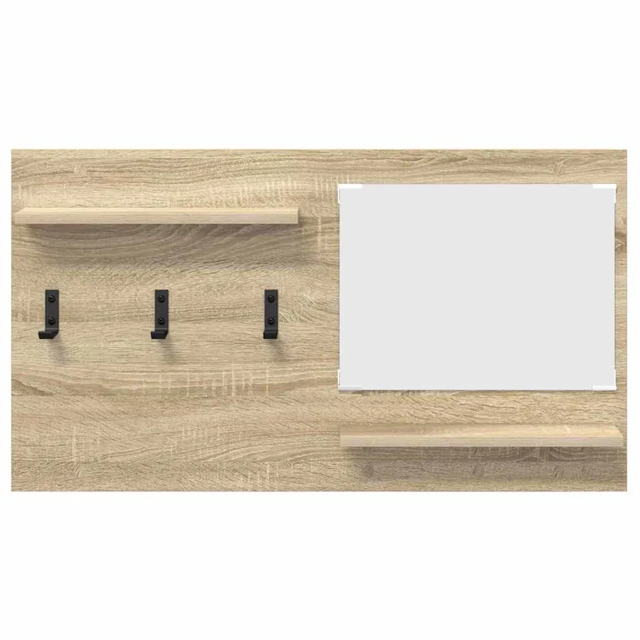 Porte-manteau mural avec étagère Chêne Sonoma 90 x 10 x 50 cm - 5