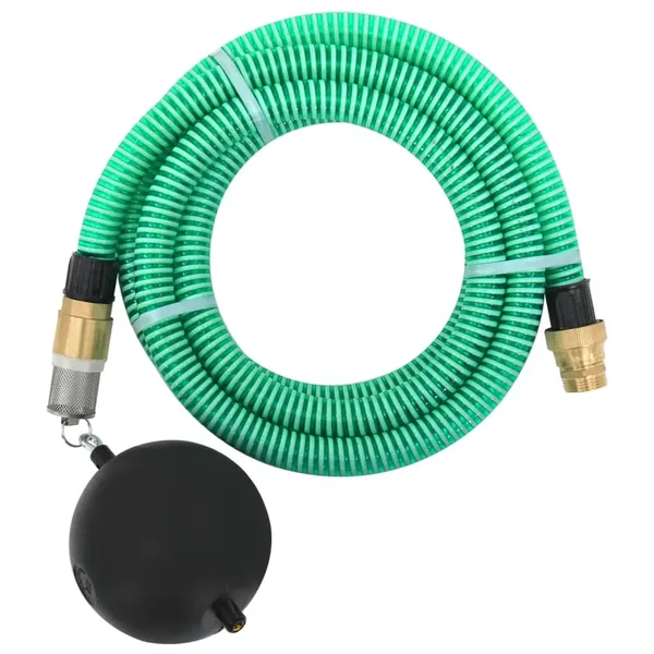Tuyau d'aspiration avec raccords en laiton vert 1,1" 20 m PVC