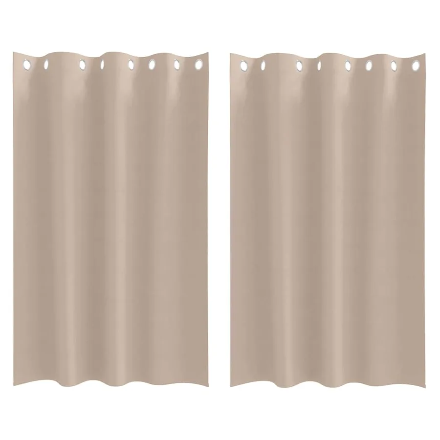 Rideaux occultants avec anneaux 2 pcs Taupe 175 x 140 cm - 2