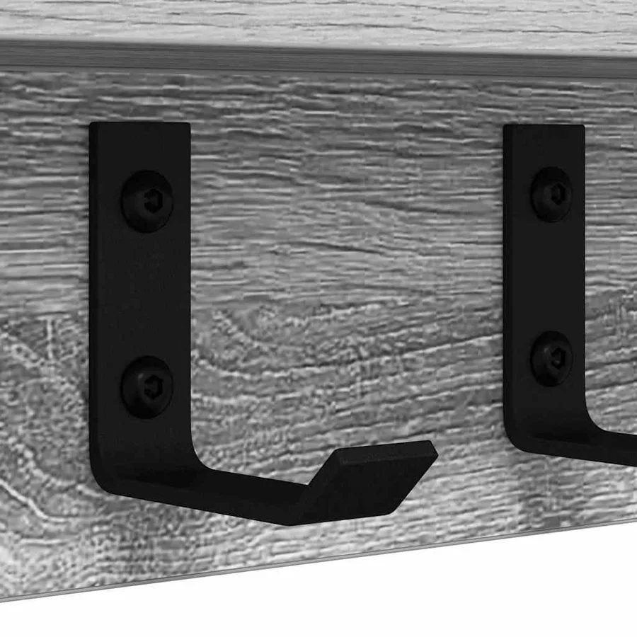 Porte-manteau mural Gris Sonoma 80 x 10,5 x 10,5 cm - 9