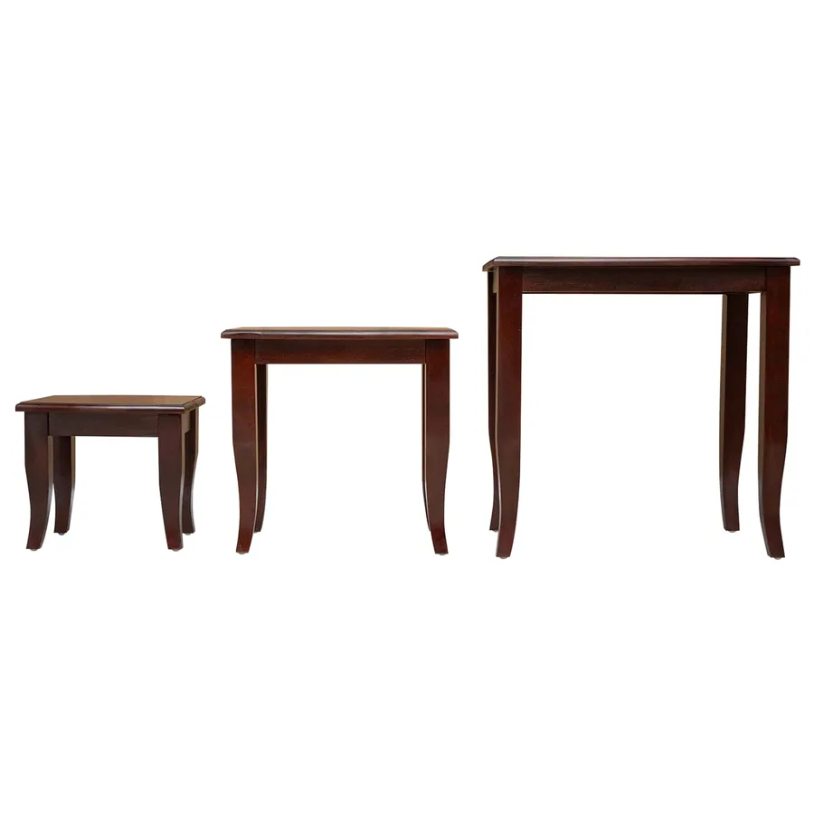 Tables d'appoint emboîtables 3 pcs Marron - 6