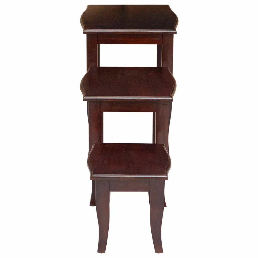 Tables d'appoint emboîtables 3 pcs Marron - 7