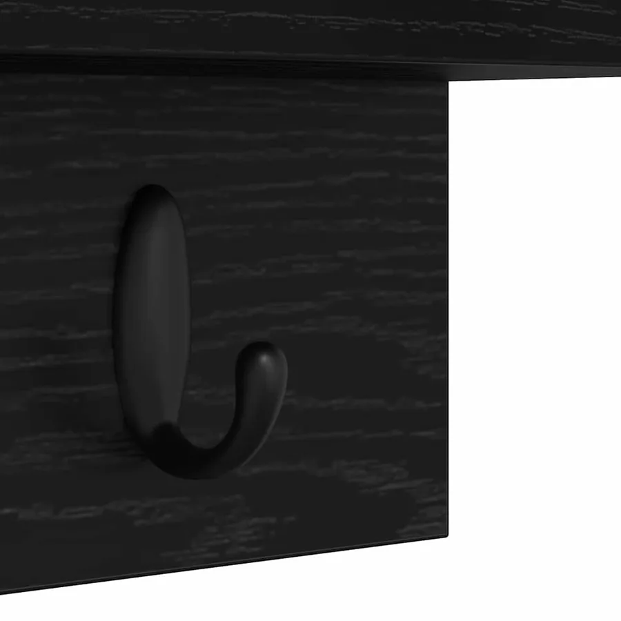 Porte-manteau mural Montage mural Chêne noir 40 x 10,5 x 18 cm - 9