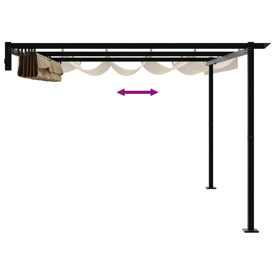 Pavillon 400 x 300 x 200 cm Taupe Polyester - 9