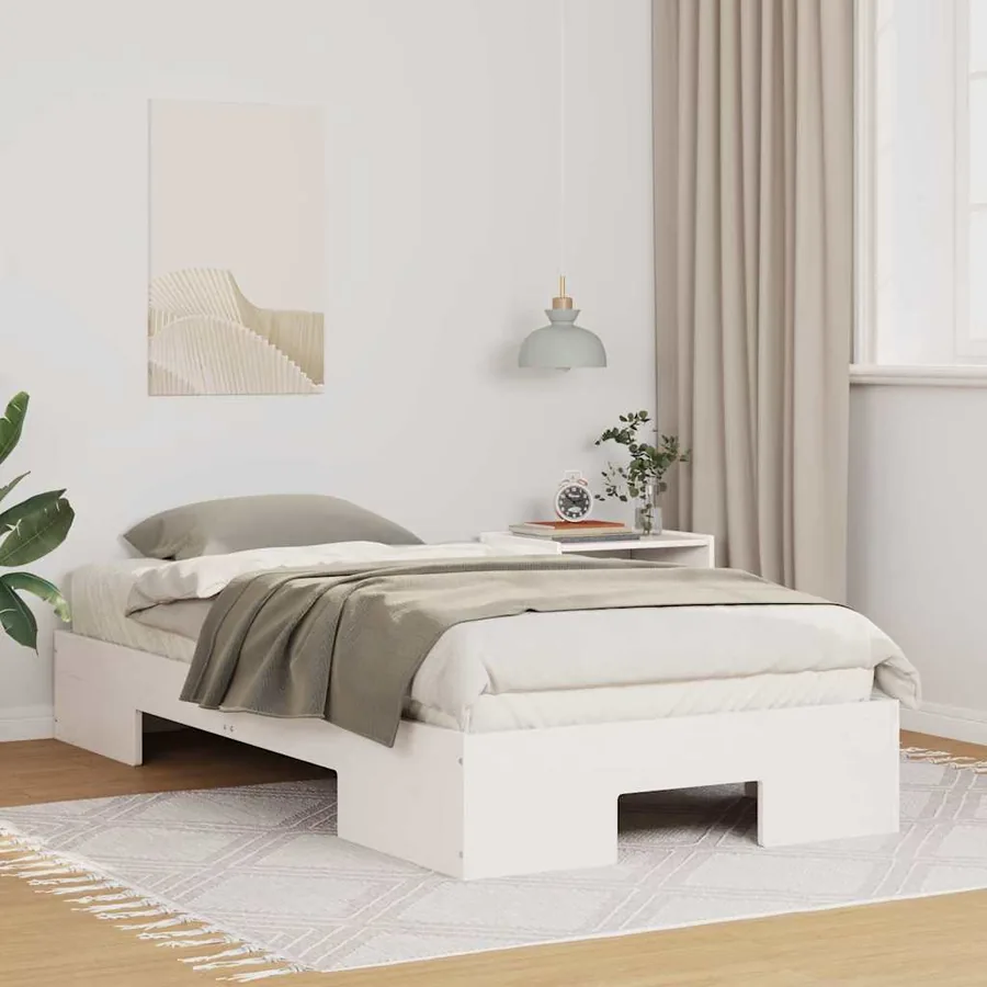 Cadre de lit Blanc 75 x 190 cm