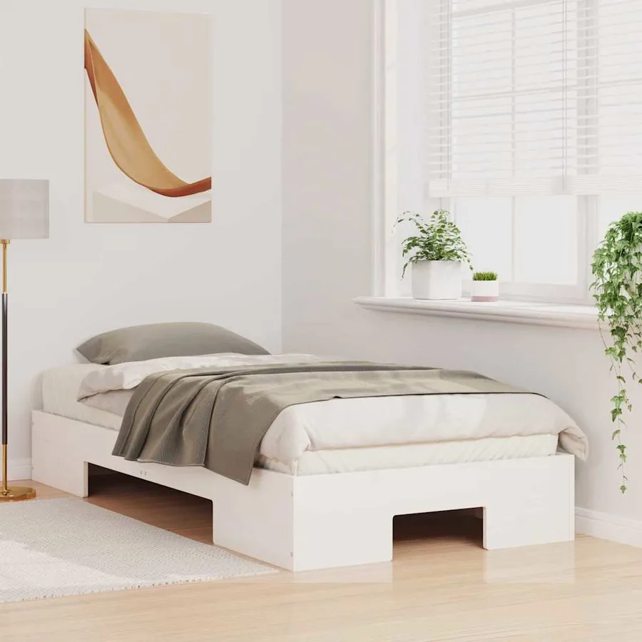Cadre de lit Blanc 75 x 190 cm - 3