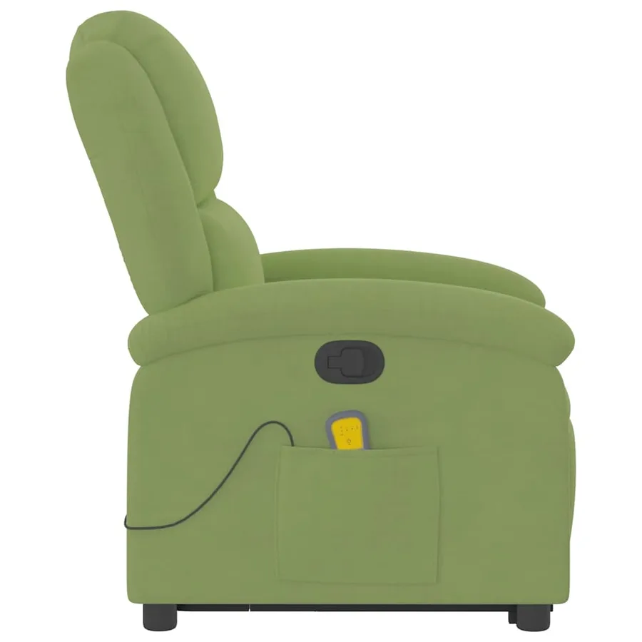 Fauteuil de massage inclinable Vert clair Velours - 10