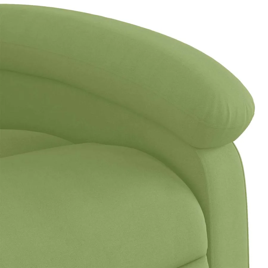 Fauteuil de massage inclinable Vert clair Velours - 11