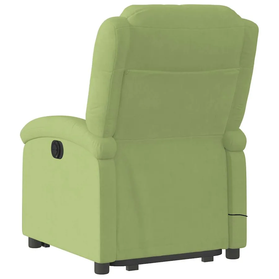 Fauteuil de massage inclinable Vert clair Velours - 6