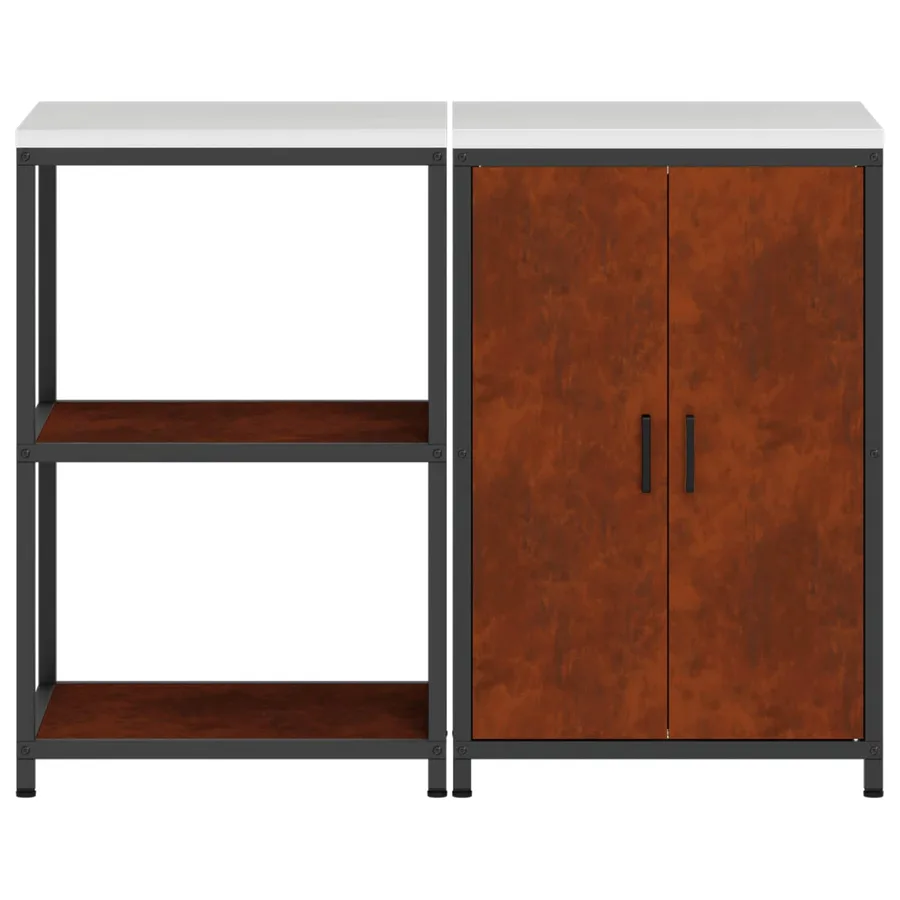 Ensemble de rangement cuisine HATTEM 2 pcs Rouillé Acier - 10