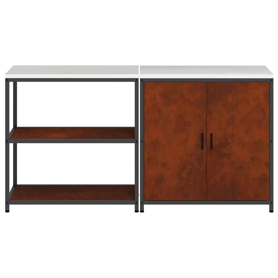 Ensemble de rangement cuisine HATTEM 2 pcs Rouillé Acier - 8