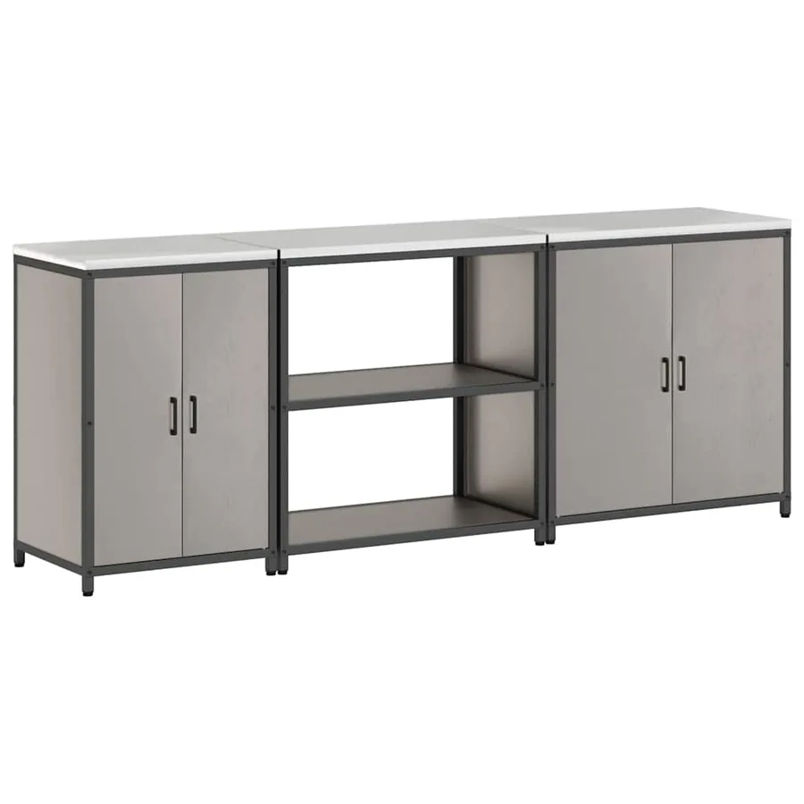 Ensemble de rangement cuisine HATTEM 3 pcs Rouillé Acier - 8
