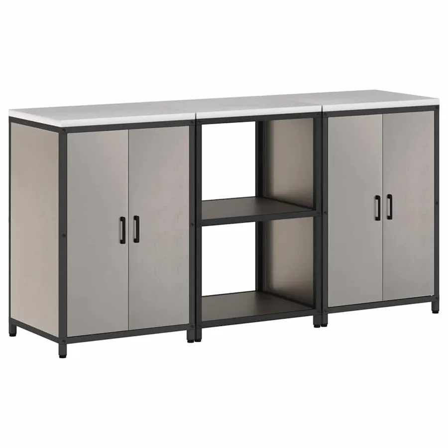 Ensemble de rangement cuisine HATTEM 3 pcs Rouillé Acier - 9