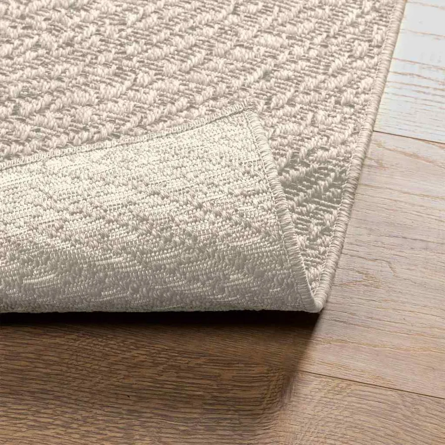 Tapis ZIZUR crème 200x290 cm aspect de jute intérieur extérieur - 7
