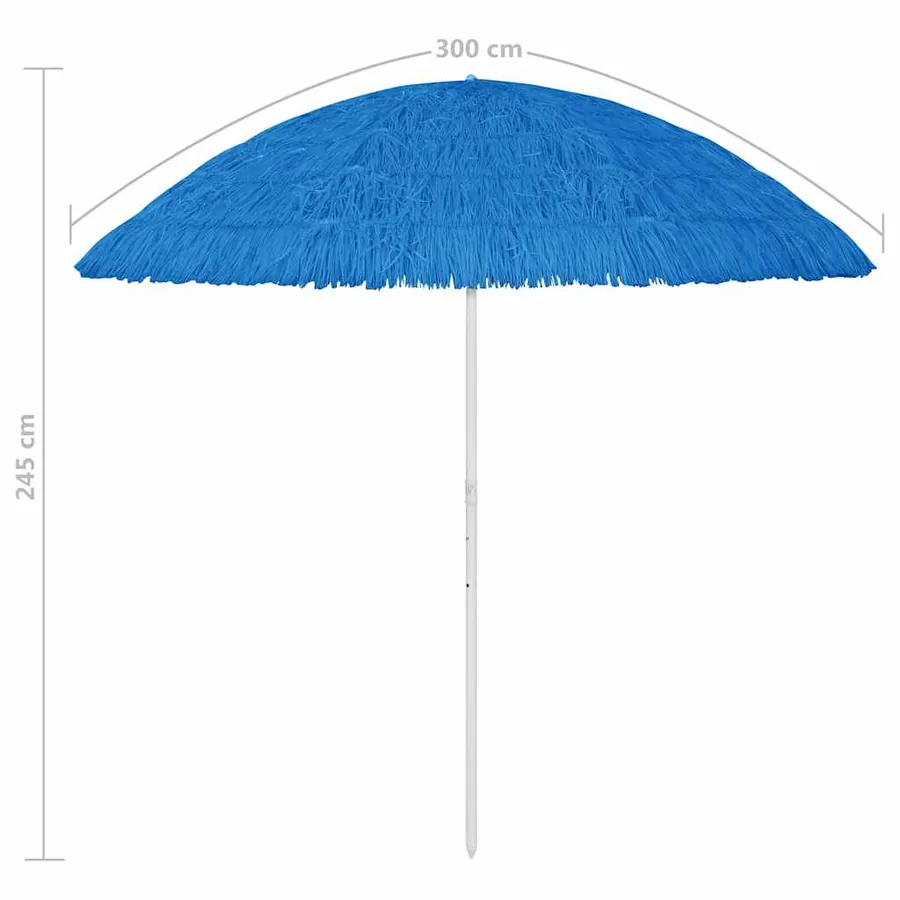 Parasol de plage Hawaii bleu 300 cm - 8