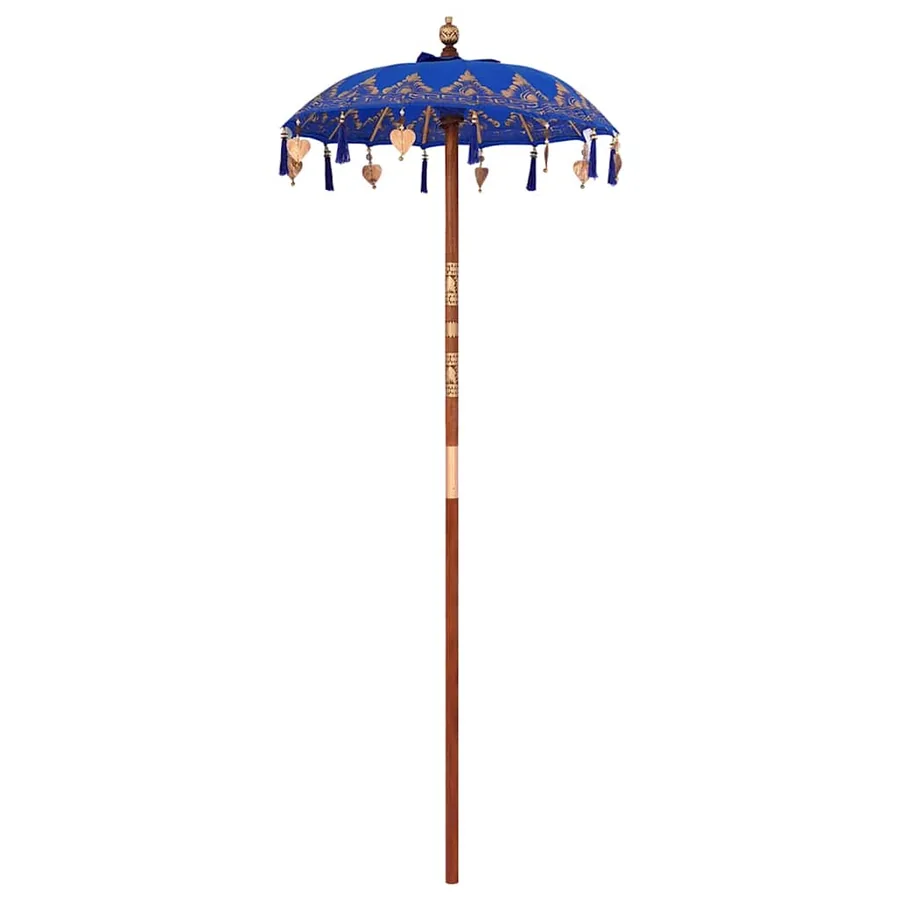 Parasol balinais Bleu 125 x 125 x 260 cm - 2