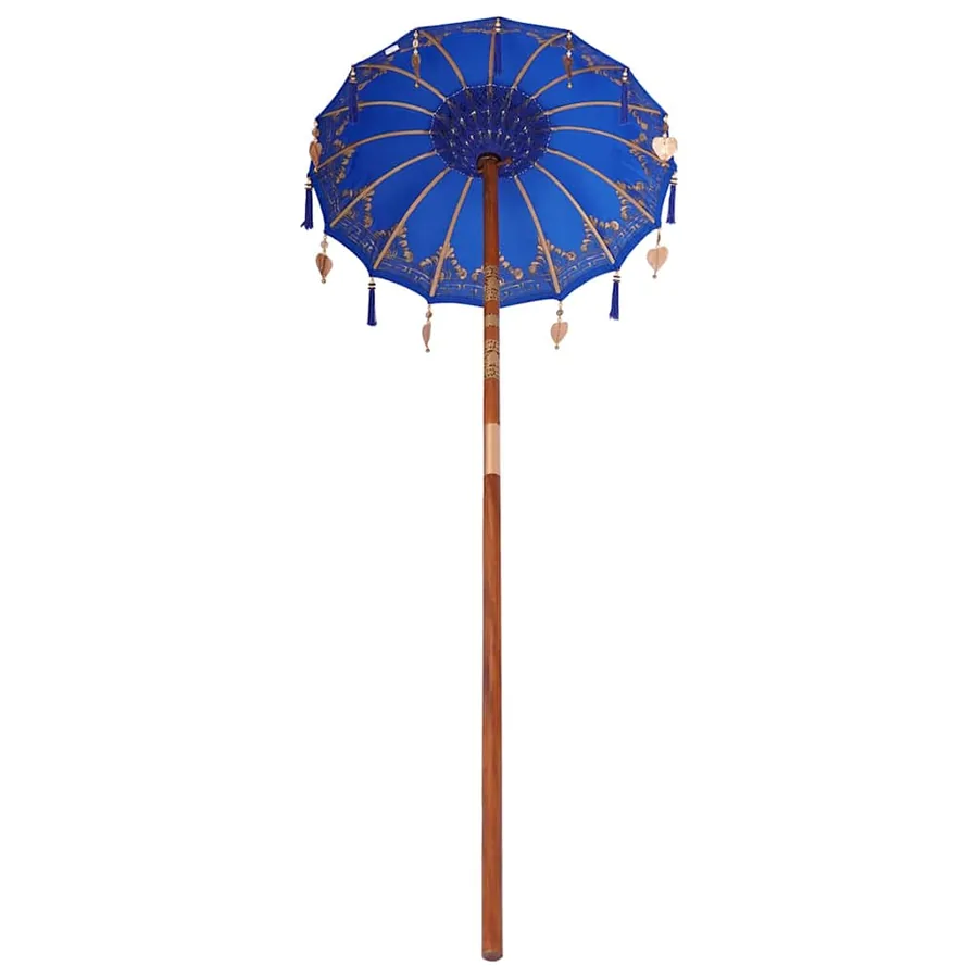 Parasol balinais Bleu 125 x 125 x 260 cm - 5