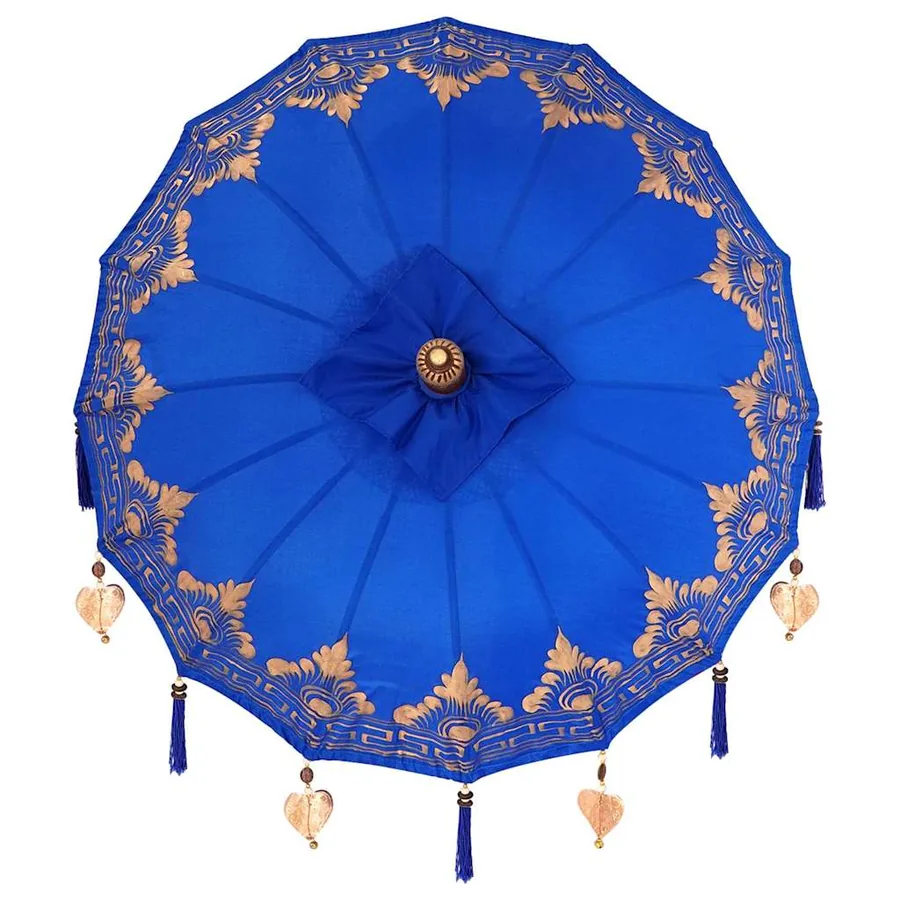 Parasol balinais Bleu 125 x 125 x 260 cm - 6