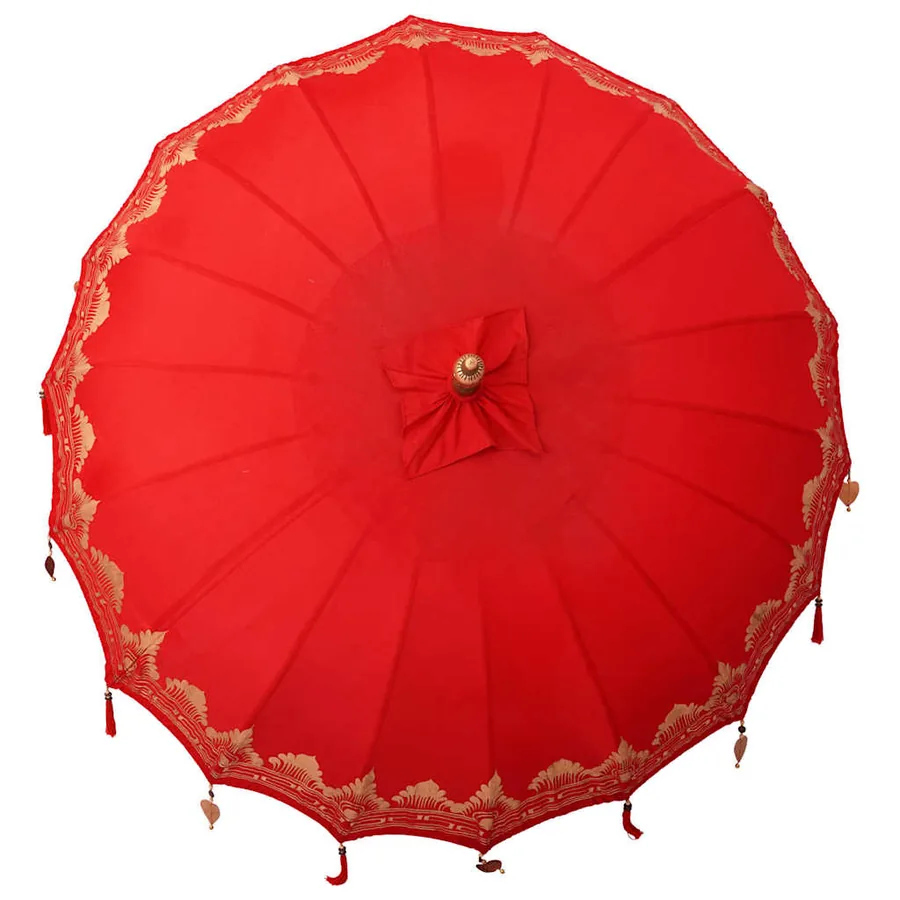Parasol balinais Rouge 215 x 215 x 260 cm - 6