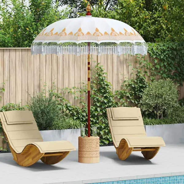Parasol balinais Crème 190 x 190 x 260 cm