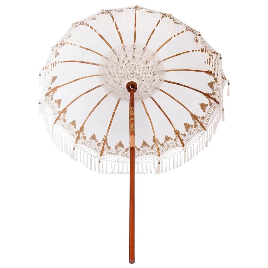 Parasol balinais Crème 190 x 190 x 260 cm - 5