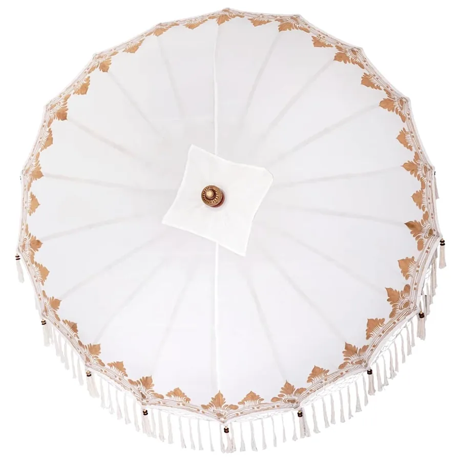 Parasol balinais Crème 190 x 190 x 260 cm - 6