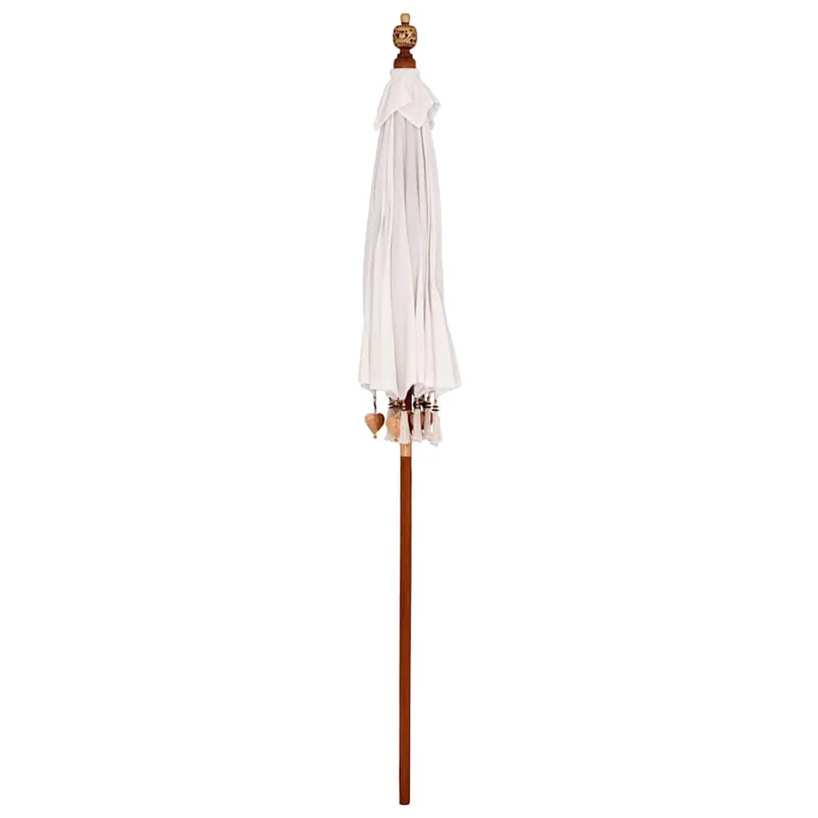 Parasol balinais Crème 190 x 190 x 260 cm - 4