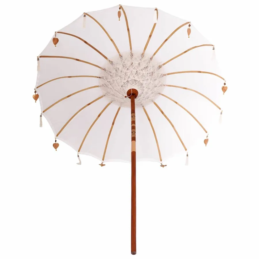 Parasol balinais Crème 190 x 190 x 260 cm - 5
