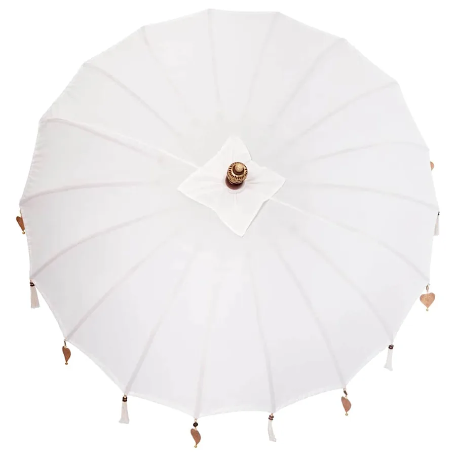 Parasol balinais Crème 190 x 190 x 260 cm - 6