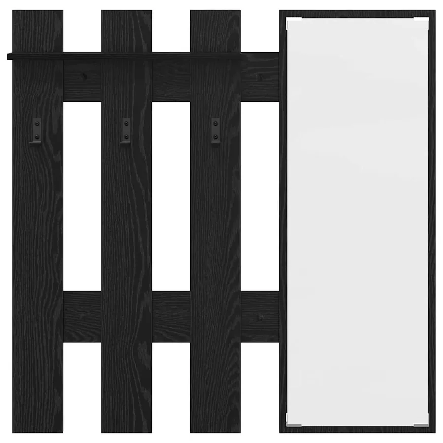 Porte-manteau mural Montage mural Chêne noir 100 x 10 x 100 cm - 5
