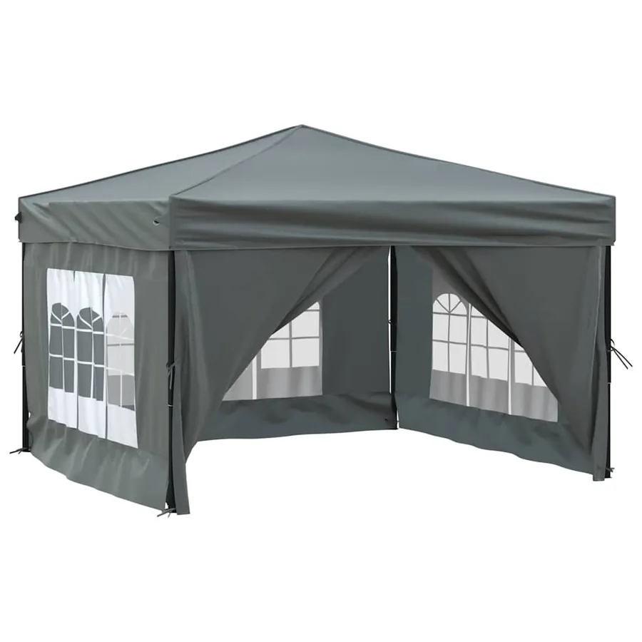 Tente de réception pliable avec parois Anthracite 3x3 m - 3